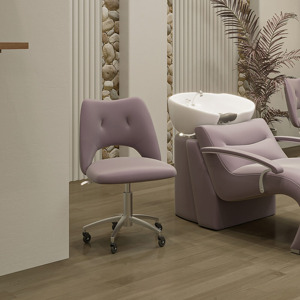 BeNoravo Purple Salon Stool