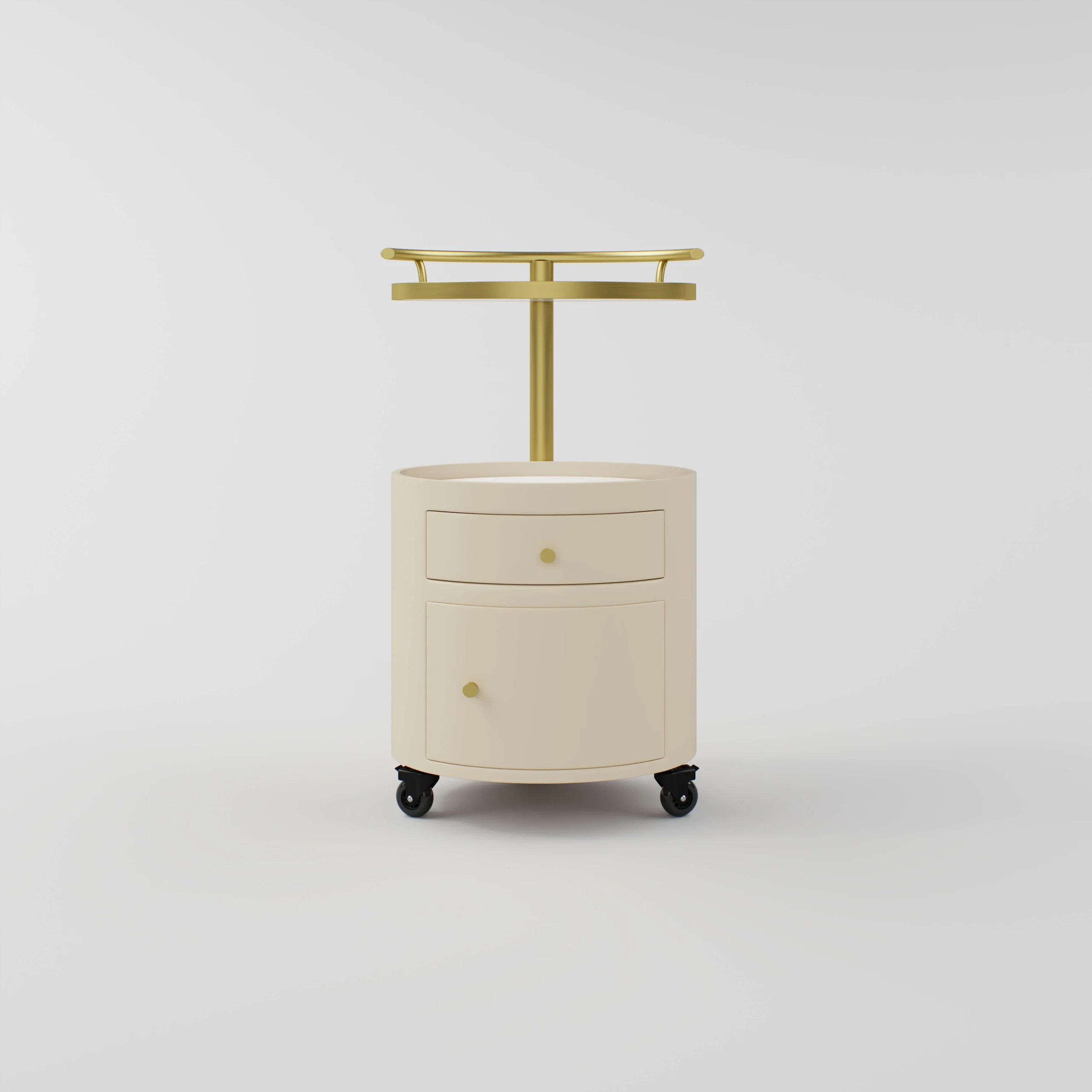 BeNoravo Salon Trolley NK112871 with sintered stone top Professional salon cart with stainless steel frame and wheels Nail salon trolley without holes Hair salon trolley with two top holes for hairdryers